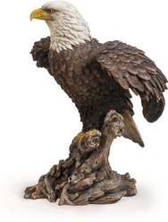Hi-Line Gift 17.5-in Bald Eagle On Stump with Wings Out Statue Outdoor Decor slide 2 of 7
