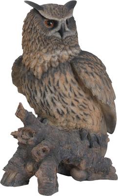 Show full view: Hi-Line Gift 23.5-in Eagle Owl On Stump Statue Outdoor Decor slide 3 of 6