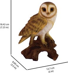 Hi-Line Gift 7.25-in Barn Owl On Stump Outdoor Decor slide 2 of 7