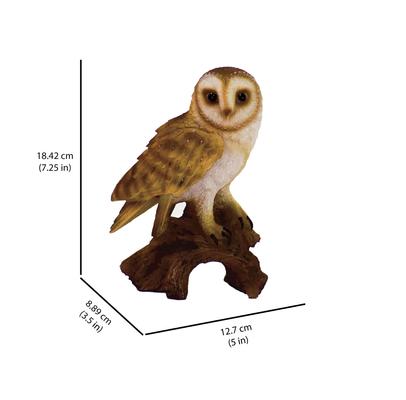 Show full view: Hi-Line Gift 7.25-in Barn Owl On Stump Outdoor Decor slide 7 of 7