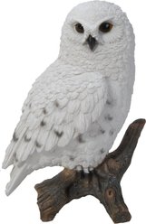 Hi-Line Gift 6.75-in Snowy Owl On Stump Outdoor Decor slide 2 of 7