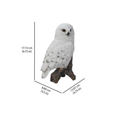 Show full view: Hi-Line Gift 6.75-in Snowy Owl On Stump Outdoor Decor slide 7 of 7