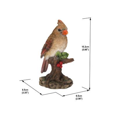 Show full view: Hi-Line Gift 5.98-in Female Cardinal Resting On Stump Garden Statue Outdoor Decor slide 7 of 7