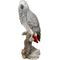 Show in main carousel: Hi-Line Gift 15.04-in Grey Gabon Parrot On Stump Outdoor Decor slide 1 of 10