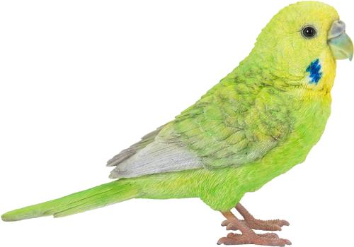 Show full view: Hi-Line Gift 5.24-in Green Budgerigar with Iron Foot Statue Outdoor Decor slide 5 of 8