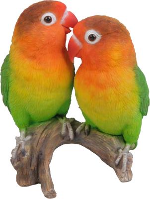 Show full view: Hi-Line Gift 5.25-in Lovebird Parrots On Branch Outdoor Decor slide 2 of 6