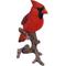 Show in main carousel: Hi-Line Gift 8.25-in Cardinal On Branch Outdoor Decor slide 4 of 5