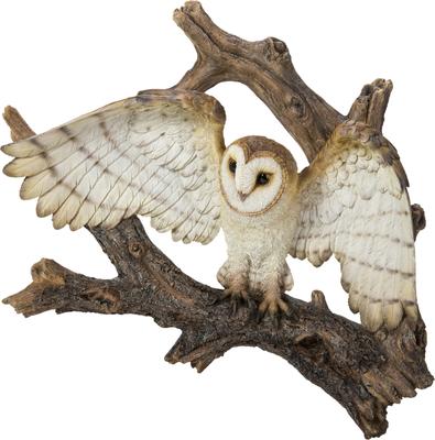 Show full view: Hi-Line Gift 15.16-in Flying Barn Owl Wall Plaque Outdoor Decor slide 2 of 8