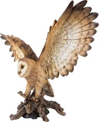 Hi-Line Gift 17.52-in Barn Owl On Stump with Open Wings Outdoor Decor slide 2 of 6