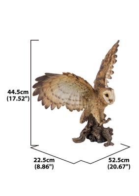 Show full view: Hi-Line Gift 17.52-in Barn Owl On Stump with Open Wings Outdoor Decor slide 5 of 6
