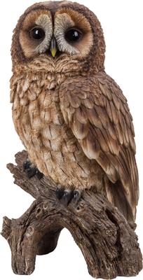 Show full view: Hi-Line Gift 12.4-in Brown Owl On Stump Outdoor Decor slide 2 of 7