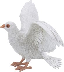 Hi-Line Gift 9.25-in White Pigeon Spreads Wings Outdoor Decor slide 2 of 7
