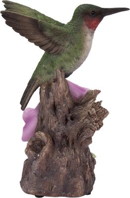 Show full view: Hi-Line Gift 5.91-in Motion Activated Singing Hummingbird On Foxglove Outdoor Decor slide 4 of 9