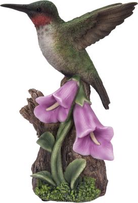 Show full view: Hi-Line Gift 5.91-in Motion Activated Singing Hummingbird On Foxglove Outdoor Decor slide 2 of 9