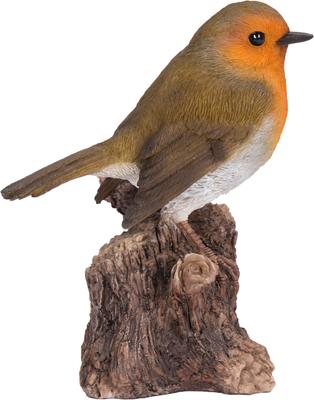 Show full view: Hi-Line Gift 5.31-in Motion Activated Singing Robin On Stump Outdoor Decor slide 5 of 9