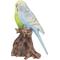 Show in main carousel: Hi-Line Gift 6.97-in Motion Activated Singing Couple Budgerigar On Stump Outdoor Decor slide 3 of 8