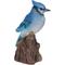 Show in main carousel: Hi-Line Gift 6.5-in Motion Activated Singing Blue Jay Standing On Stump Outdoor Decor slide 2 of 9
