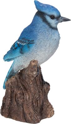 Show full view: Hi-Line Gift 6.5-in Motion Activated Singing Blue Jay Standing On Stump Outdoor Decor slide 2 of 9