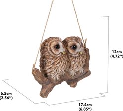 Hi-Line Gift 4.72-in Hanging Baby Owlets On A Branch Outdoor Decor slide 2 of 7