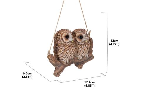 Show full view: Hi-Line Gift 4.72-in Hanging Baby Owlets On A Branch Outdoor Decor slide 7 of 7