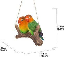 Hi-Line Gift 5.04-in Hanging Parrots Lovebirds On A Branch Outdoor Decor slide 2 of 7