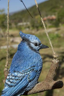 Show full view: Hi-Line Gift 5.91-in Hanging Blue Jay On A Branch Outdoor Decor slide 7 of 9