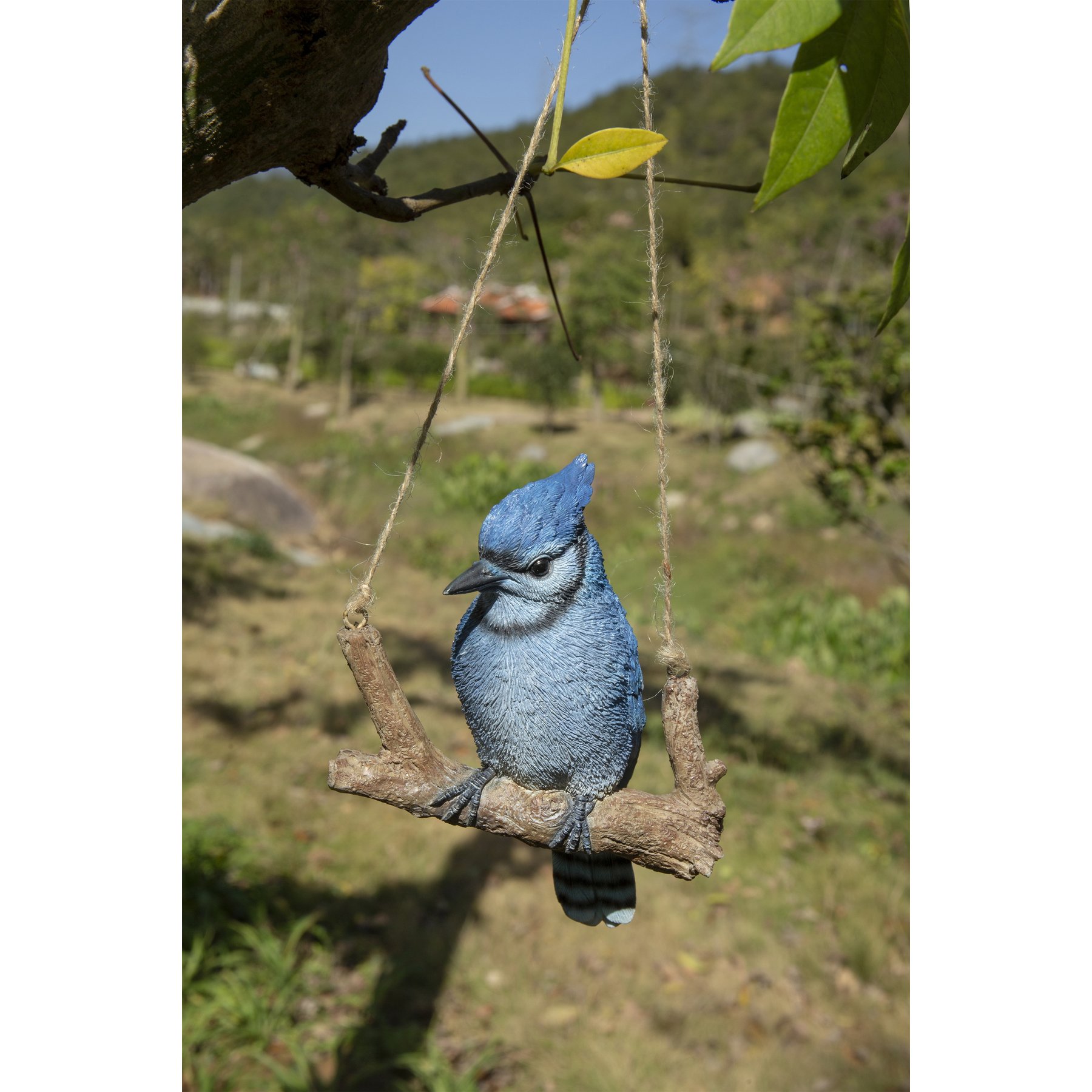Hi-Line Gift 5.91-in Hanging Blue Jay On A Branch Outdoor Decor