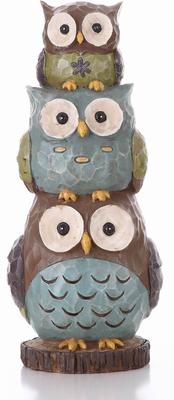 Show full view: Hi-Line Gift 17.75-in Stacked Owls Outdoor Decor slide 5 of 9