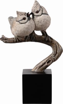 Show full view: Hi-Line Gift 9.8-in Couple Crested Tit On Branch Lifelike Bird Resin Indoor Tabletop Décor slide 2 of 9