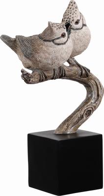 Show full view: Hi-Line Gift 9.8-in Couple Crested Tit On Branch Lifelike Bird Resin Indoor Tabletop Décor slide 3 of 9
