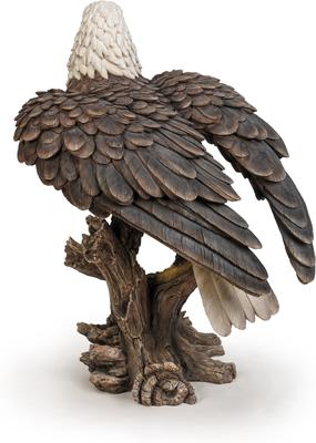 Show full view: Hi-Line Gift 17.5-in Bald Eagle On Stump with Wings Out Statue Outdoor Decor slide 5 of 8