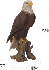 Hi-Line Gift 15.5-in Bald Eagle On Stump Statue Outdoor Decor slide 2 of 6