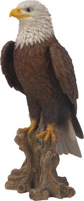 Show full view: Hi-Line Gift 15.5-in Bald Eagle On Stump Statue Outdoor Decor slide 4 of 6
