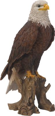 Show full view: Hi-Line Gift 15.5-in Bald Eagle On Stump Statue Outdoor Decor slide 3 of 6