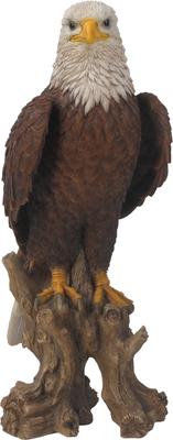 Show full view: Hi-Line Gift 15.5-in Bald Eagle On Stump Statue Outdoor Decor slide 2 of 6