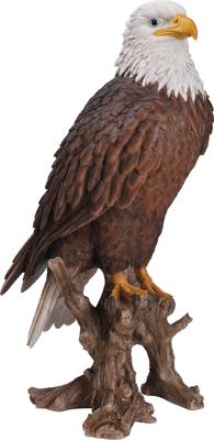 Show full view: Hi-Line Gift 26.8-in Bald Eagle On Stump Statue Outdoor Decor slide 3 of 6