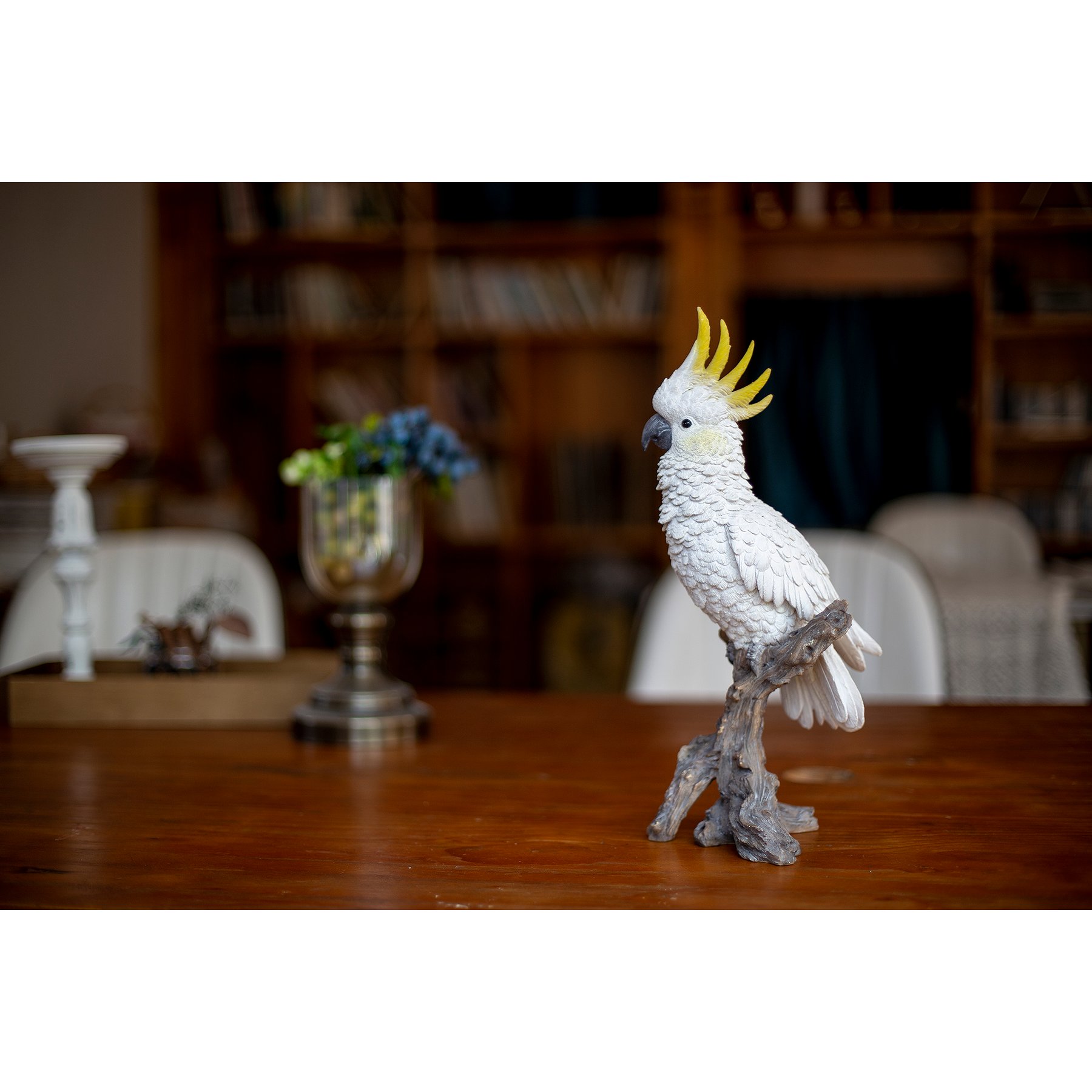 Hi-Line Gift 15-in Cockatoo On Branch Statue Outdoor Decor