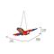 Show in main carousel: Hi-Line Gift 4.53-in Scarlet Parrot Flying Statue Outdoor Decor slide 7 of 8