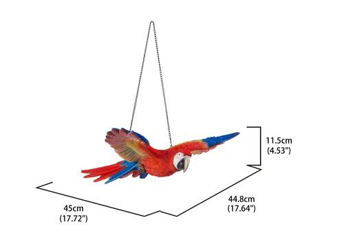 Show full view: Hi-Line Gift 4.53-in Scarlet Parrot Flying Statue Outdoor Decor slide 7 of 8