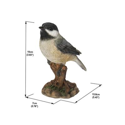 Show full view: Hi-Line Gift 5.43-in Chickadee Peeking On Stump Garden Statue Outdoor Decor slide 7 of 7