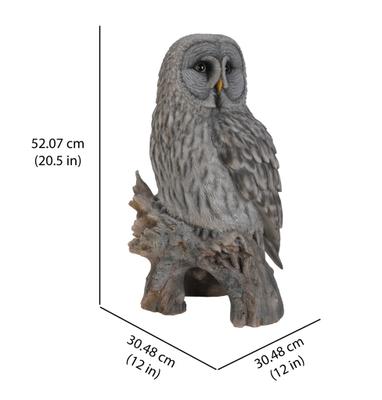 Show full view: Hi-Line Gift 20.5-in Grey Owl On Stump Statue Outdoor Decor slide 8 of 8