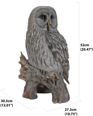 Show full view: Hi-Line Gift 20.5-in Grey Owl On Stump Statue Outdoor Decor slide 6 of 8