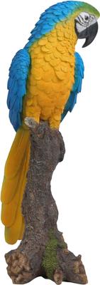 Show full view: Hi-Line Gift 15.24-in Blue & Yellow Parrot On Branch Statue Outdoor Decor slide 4 of 9
