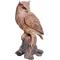 Show in main carousel: Hi-Line Gift 14.5-in Great Horned Owl On Stump Outdoor Decor slide 2 of 7