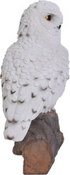 Hi-Line Gift 13-in Snowy Owl On Stump Outdoor Decor slide 2 of 5
