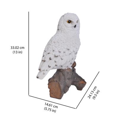 Show full view: Hi-Line Gift 13-in Snowy Owl On Stump Outdoor Decor slide 5 of 5