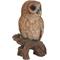 Show in main carousel: Hi-Line Gift 6.75-in Tawny Owl On Stump Outdoor Decor slide 3 of 7