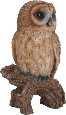 Show full view: Hi-Line Gift 6.75-in Tawny Owl On Stump Outdoor Decor slide 3 of 7