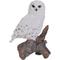Show in main carousel: Hi-Line Gift 13-in Snowy Owl On Stump Outdoor Decor slide 1 of 5