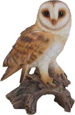 Show full view: Hi-Line Gift 7.25-in Barn Owl On Stump Outdoor Decor slide 2 of 7